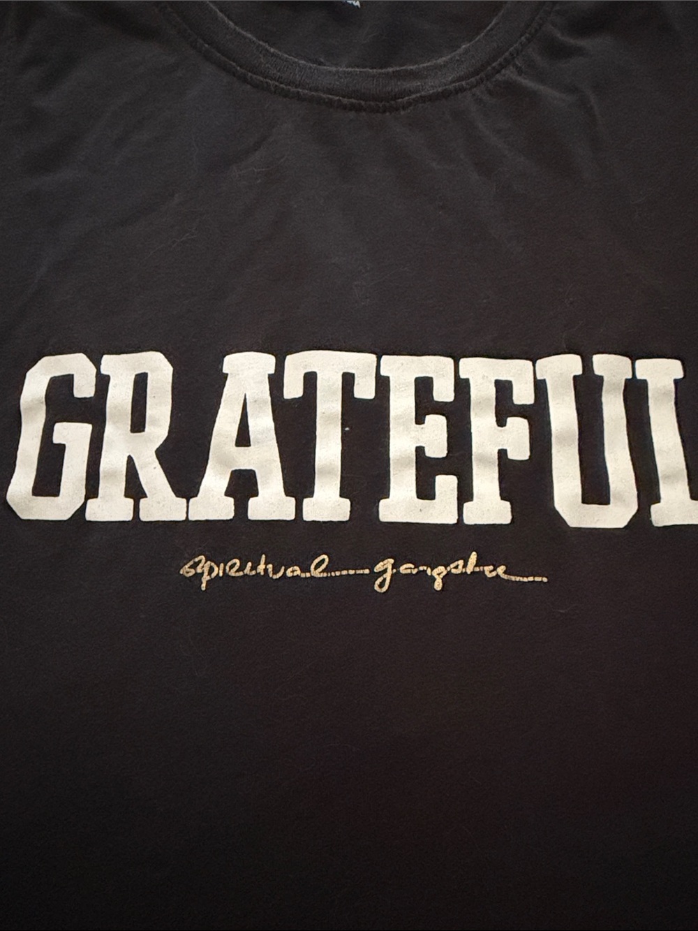 spiritual gangster GRATEFUL Black Muscle Tank - Graphic Front - Picture 3 of 4
